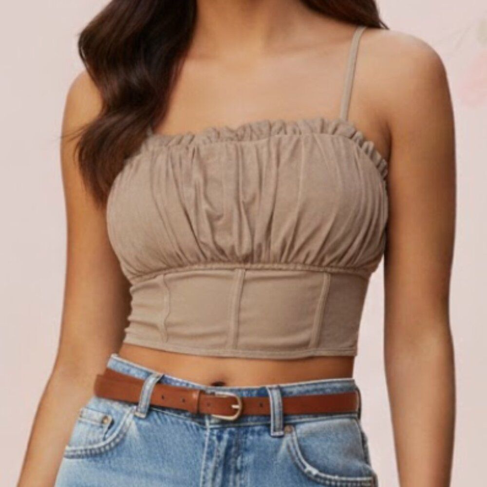 SHEIN Brown Crop Top Size Small